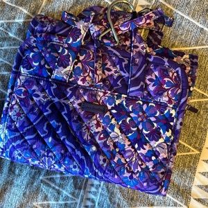 Vera Bradley purple floral hanging toiletries bag